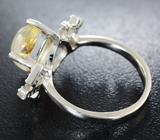 Оригинальное серебряное кольцо с рутиловым кварцем Серебро 925