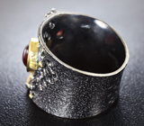 Серебряное кольцо cо спессартином и рубинами Серебро 925