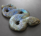 Миниатюра «Змея» из цельного лабрадорита 256,67 карата 