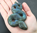 Миниатюра «Змея» из цельного лабрадорита 256,67 карата 