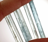 Набор из 4 кристаллов забайкальского аквамарина 53,96 карата 
