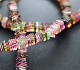 Колье с разноцветными турмалинами