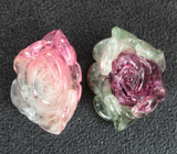 Пара резных арбузных турмалинов 11,03 карата 