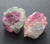 Пара резных арбузных турмалинов 11,03 карата 