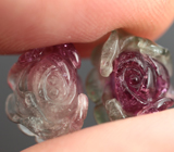 Пара резных арбузных турмалинов 11,03 карата 