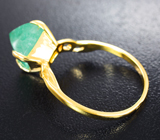 Золотое кольцо с уральским изумрудом 3,51 карата Золото