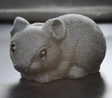 Миниатюра «Мышка» из цельного обсидиана 399,51 карата