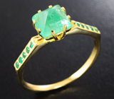 Золотое кольцо с уральскими изумрудами 1,66 карата Золото