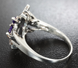 Симпатичное серебряное кольцо с марказитами Серебро 925