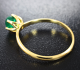 Золотое кольцо с насыщенным уральским изумрудом 0,52 карата Золото