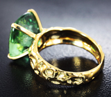 Золотое кольцо с удивительным «неоновым» турмалином 9,87 карата Золото