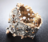 Серебряное кольцо с гошенитом и цаворитами Серебро 925