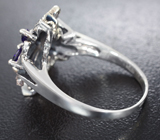Симпатичное серебряное кольцо с марказитами Серебро 925