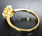 Золотое кольцо с муассанитом топовой огранки 0,94 карата Золото