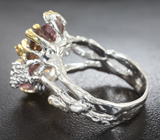 Серебряное кольцо с  аметрином 7,2 карата и рубином Серебро 925