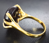 Золотое массивное кольцо cо редким крупным звездчатым рубином 26,62 карата Золото