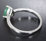 Изящное серебряное кольцо с изумрудом Серебро 925