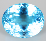 Кольцо с крупным голубым топазом 31,44 карата Серебро 925