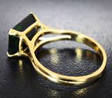 Золотое кольцо с ограненным черным опалом 2,24 карата Золото