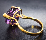 Золотое кольцо с аметрином авторской огранки 12,66 карата, аметистом и желтым сапфиром