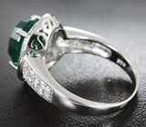 Стильное серебряное кольцо с хризопразом Серебро 925