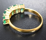 Золотое кольцо с уральскими изумрудами превосходного цвета 1,35 карата Золото