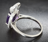 Оригинальный серебряный комплект с уругвайскими аметистами Серебро 925