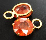 Комплект со спессартинами гранатами 13,74 карата