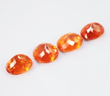 Набор из 4 спессартинов «фанта» 8,85 карата 