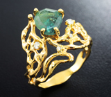Золотое кольцо с уральским александритом 2,2 карата и бриллиантами