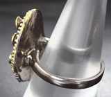 Серебряное кольцо с ограненными эфиопскими опалами и перидотами Серебро 925