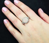 Чудесное серебряное кольцо с розовым кварцем