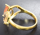 Кольцо с орегонским солнечным камнем 2,42 карата Золото