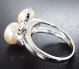 Прелестное серебряное кольцо с жемчугом Серебро 925