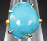 Золотое кольцо с армянской бирюзой с включениями пирита 9,72 карата Золото