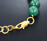 Золотой браслет со сферами уральского малахита 133,82 карата Золото