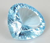 Голубой топаз лазерной огранки 20,44 карата 