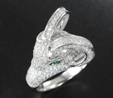 Скульптурное серебряное кольцо «Козерог» Серебро 925