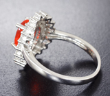 Чудесное серебряное кольцо с ограненным мексиканским опалом Серебро 925