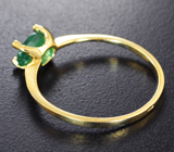Золотое кольцо с уральским изумрудом 0,72 карата Золото
