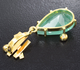 Золотой кулон с уральскими изумрудами 4,63 карата и бриллиантом Золото