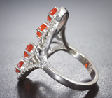 Изысканное серебряное кольцо с ограненнными опалами Серебро 925
