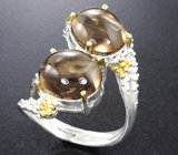 Серебряное кольцо с дымчатым кварцем Серебро 925