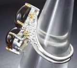 Серебряное кольцо с дымчатым кварцем Серебро 925