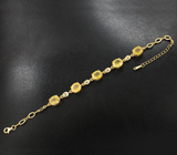 Элегантный серебряный браслет с желтыми сапфирами Серебро 925