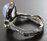 Серебряное кольцо с халцедоном и перидотом Серебро 925