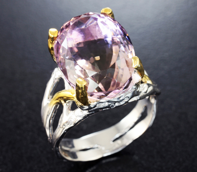 Серебряное кольцо с аметрином 8,9 карата