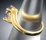 Превосходное серебряное кольцо с крупным чистым танзанитом Серебро 925