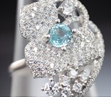 Изысканное серебряное кольцо с голубым цирконом