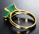 Золотое кольцо с крупным уральским изумрудом 4,27 карата Золото